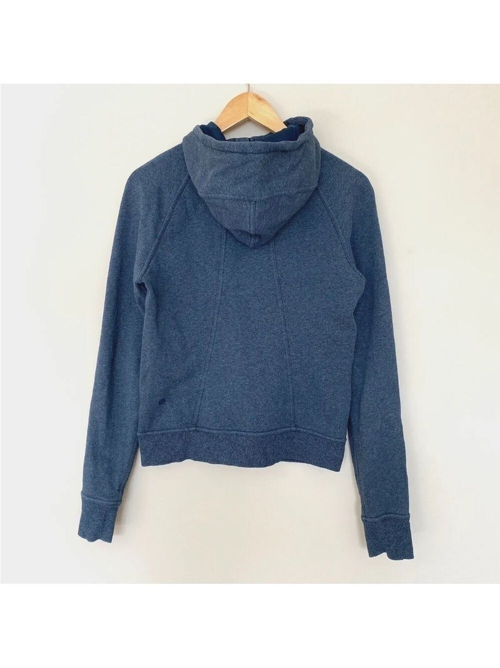 Lululemon Huddle & Hustle Hoodie Heathered Blue Sz 6 Full Zip Sweatshirt - Picture 4 of 12